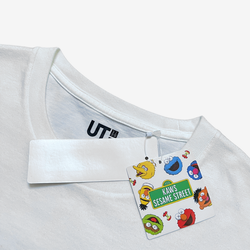 Uniqlo x Kaws x Sesame Street White Companion Trash Can T-Shirt