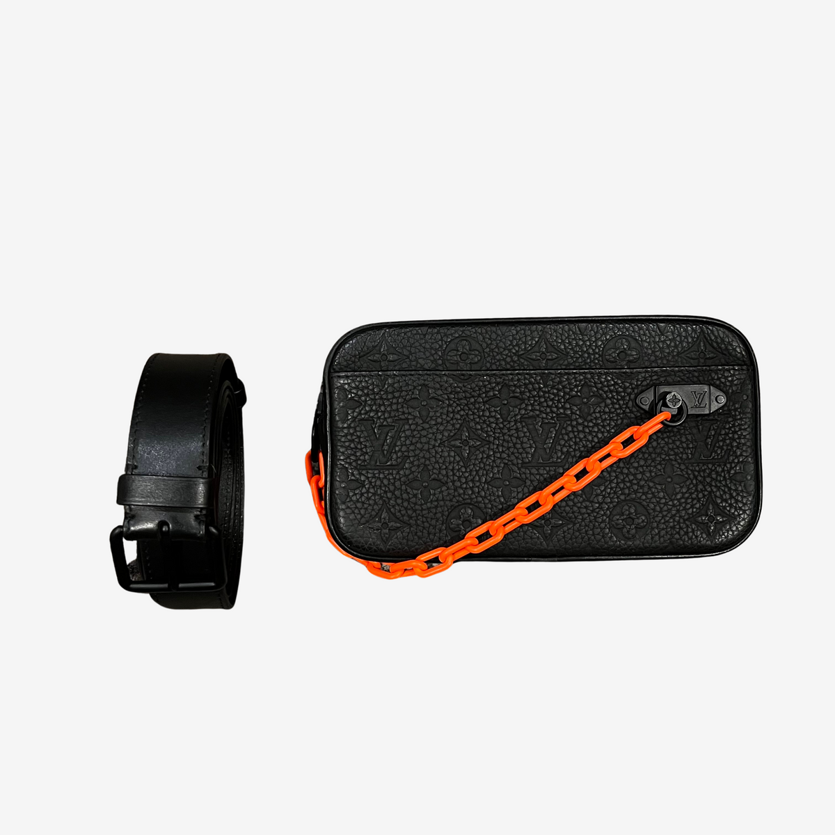 Louis Vuitton Black & Orange Monogram Volga 2017 Staff Bag 2